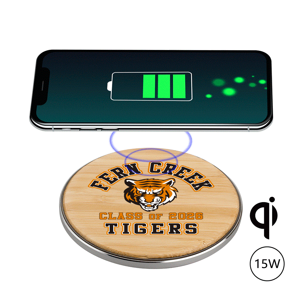 Round Bamboo 15W Wireless Charger