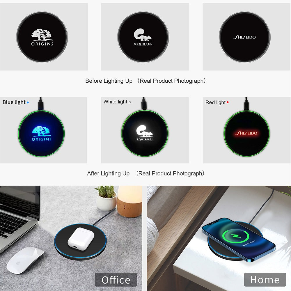 15W Wireless Charger W/T Light Up Logo