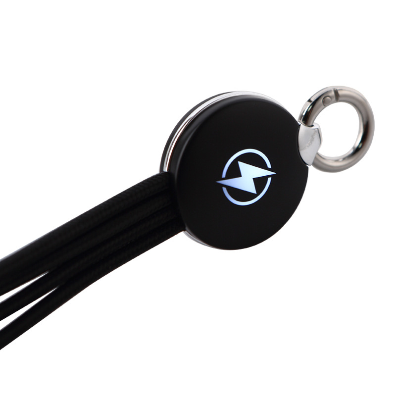 5 In 1 Light Up Charging Cable With Keychain