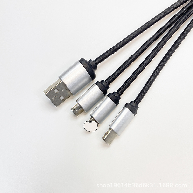 3 In 1 Charging Cable With Led Light Up Logo
