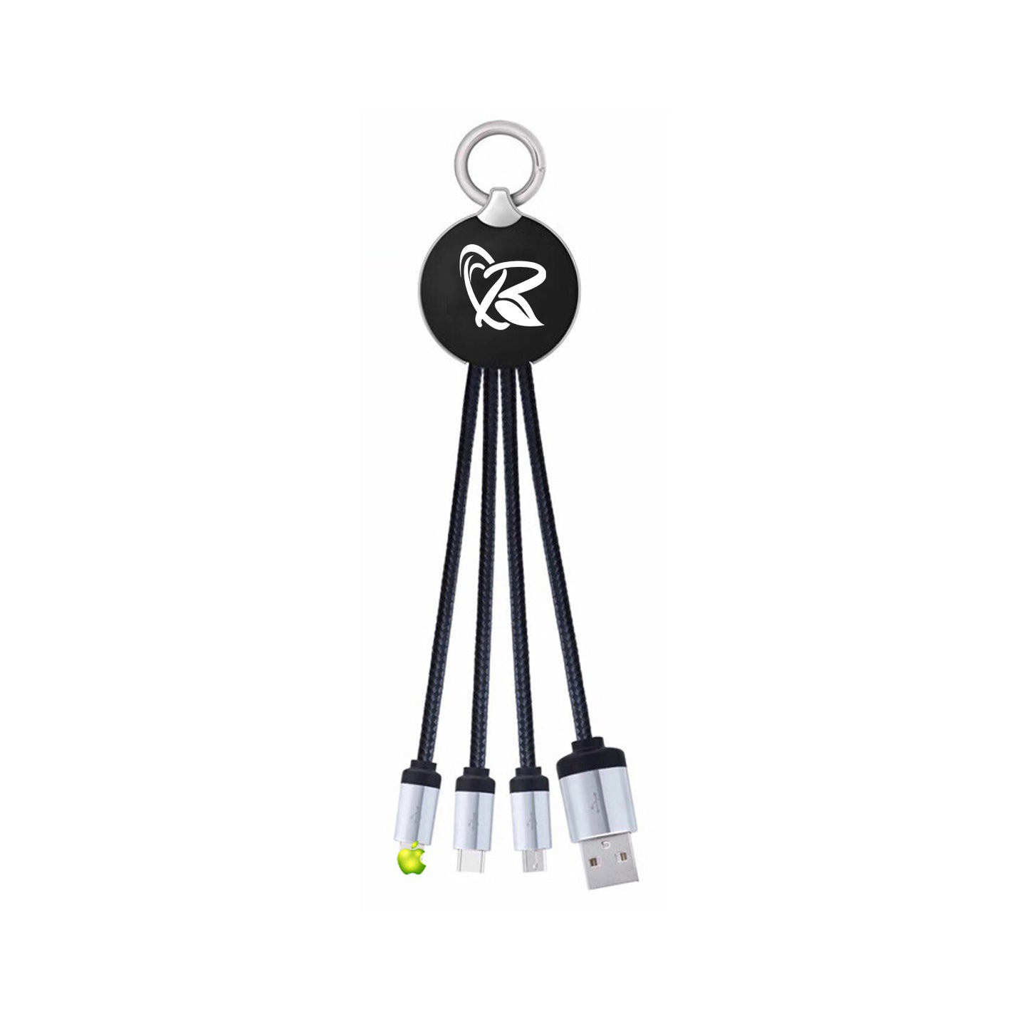 3 In 1 Charging Cable With Led Light Up Logo