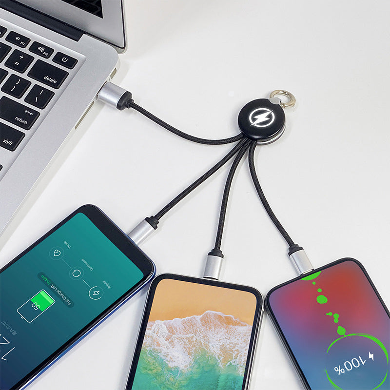 3 In 1 Charging Cable With Led Light Up Logo