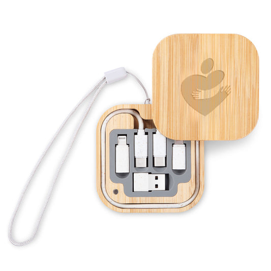 Square Bamboo Multi-Function Cable Set