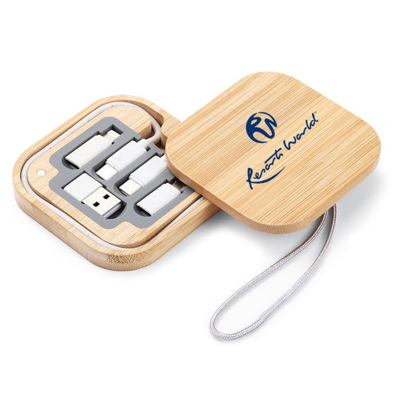 Square Bamboo Multi-Function Cable Set