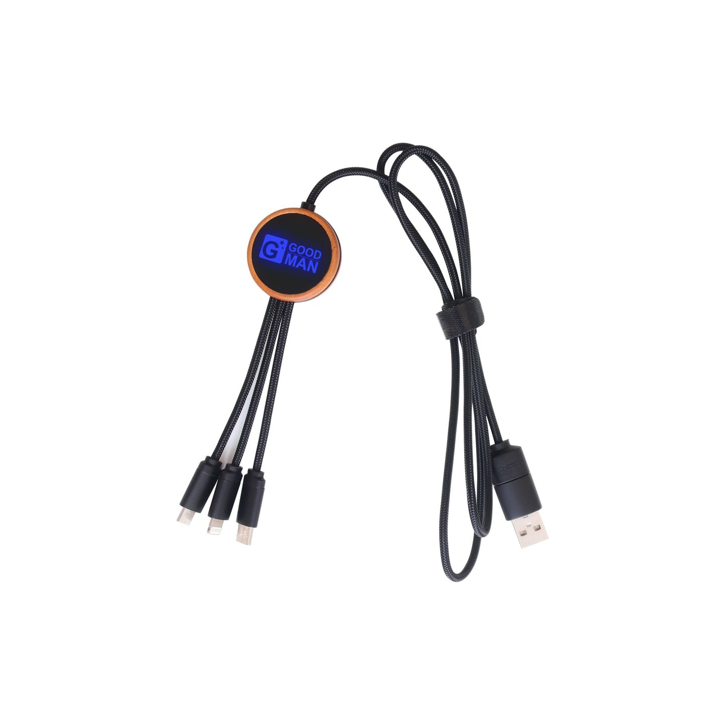 40" Multi Charging Cable With Light-up Logo