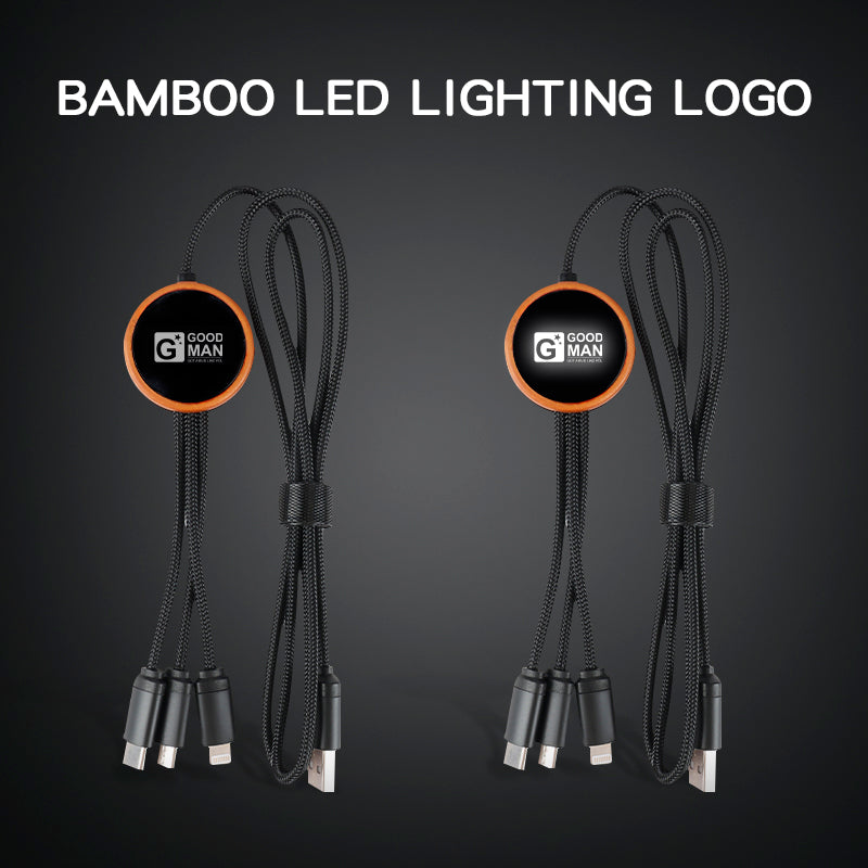 40" Multi Charging Cable With Light-up Logo
