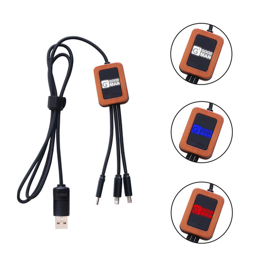 40" Multi Charging Cable With Light-up Logo