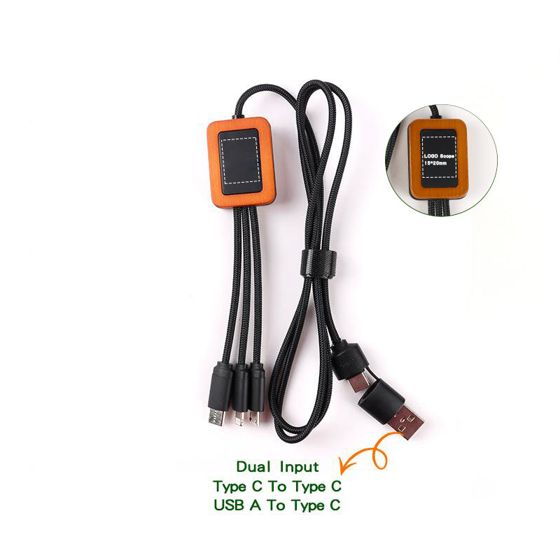 40" Multi Charging Cable With Light-up Logo
