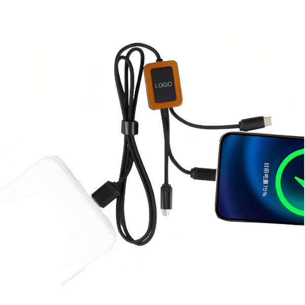 40" Multi Charging Cable With Light-up Logo