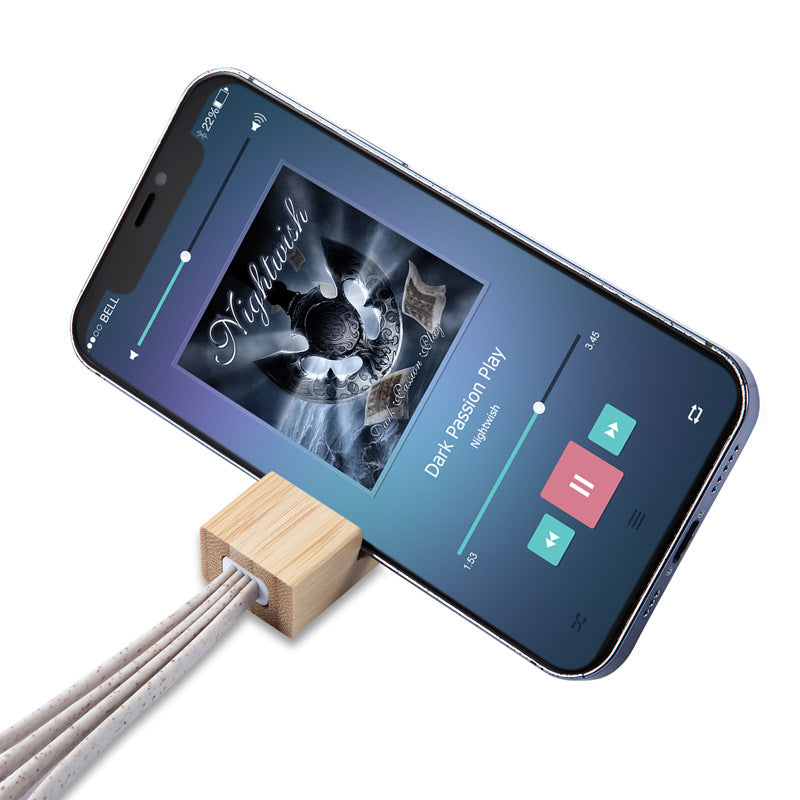 Eco Friendly 3 in 1 Charging Cable With Phone Holder