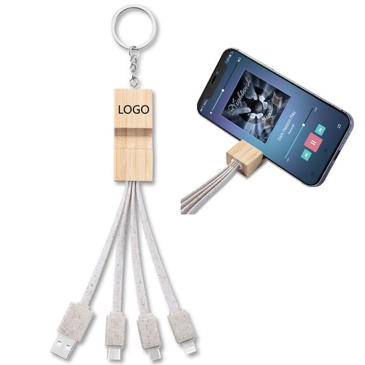 Eco Friendly 3 in 1 Charging Cable With Phone Holder