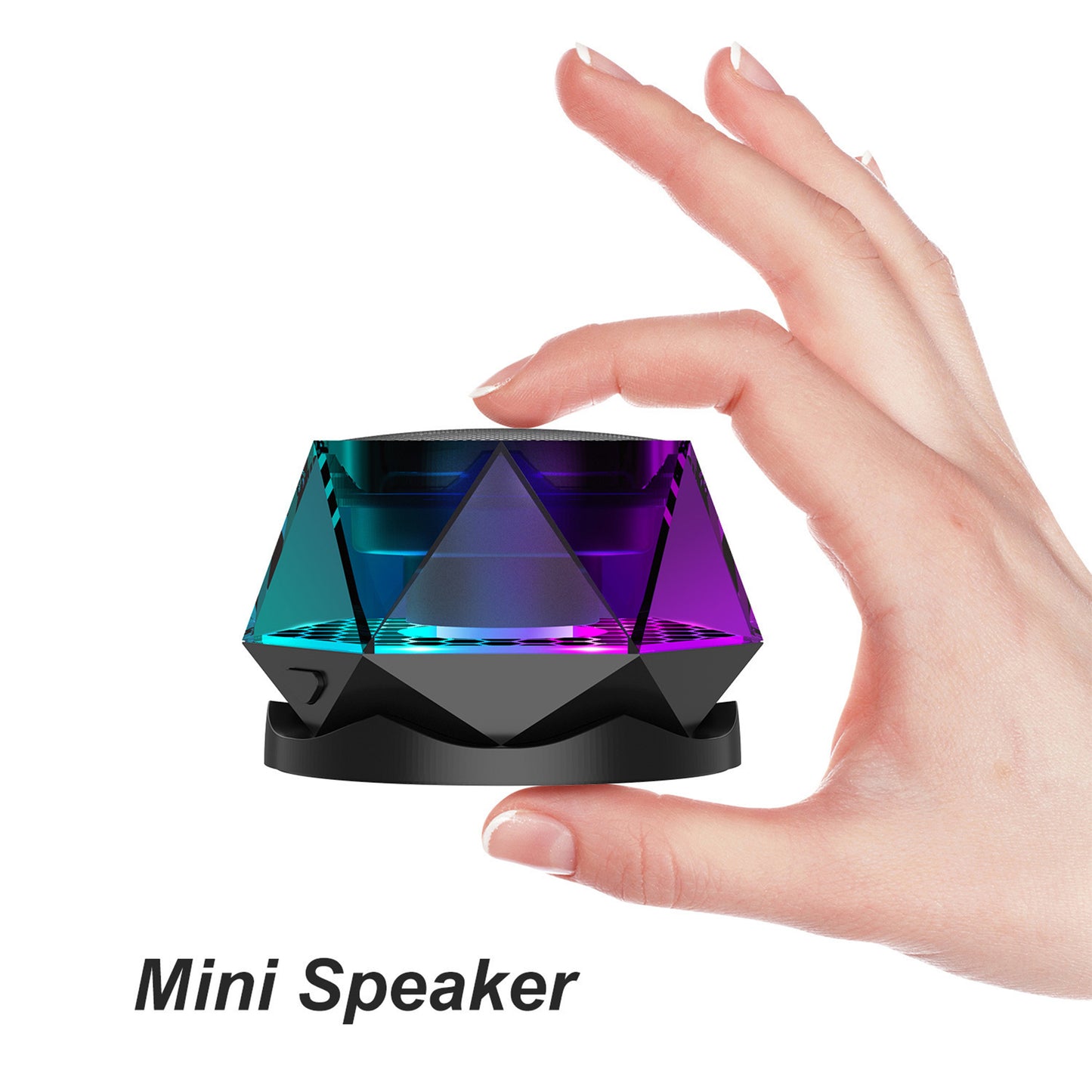 Portable Magnetic Wireless Speaker with LED light & Phone Holder