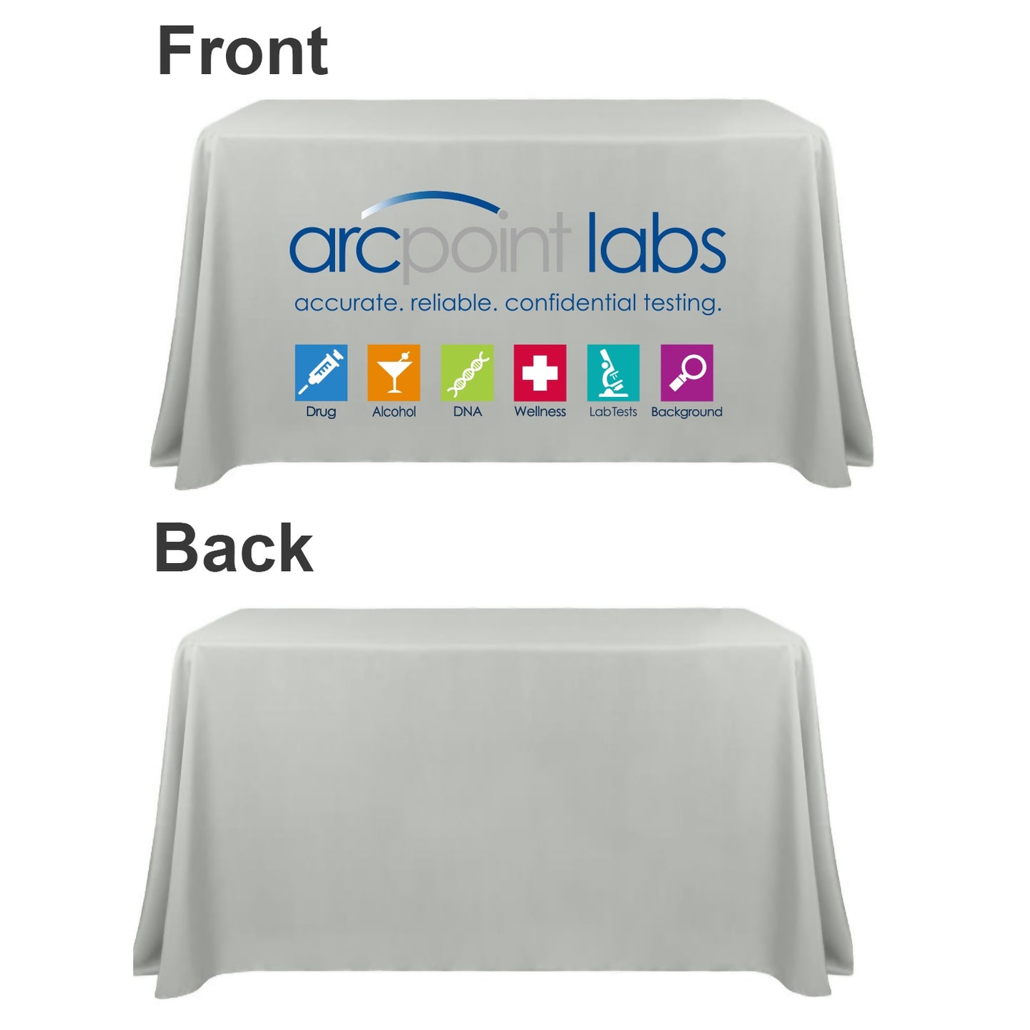 4ft Standard 4-Sided Table Throw