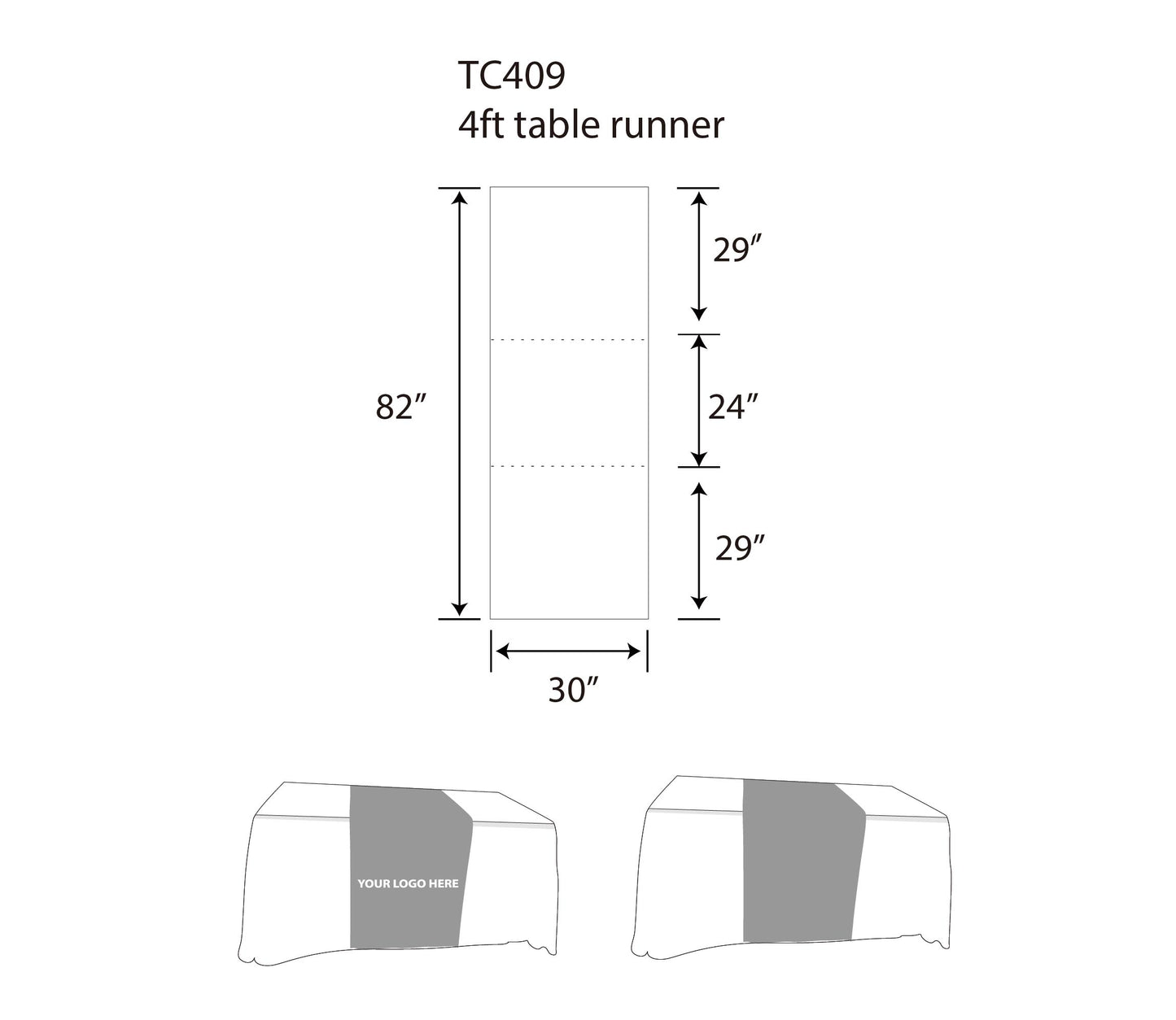 4ft Cost-effective Table Runner