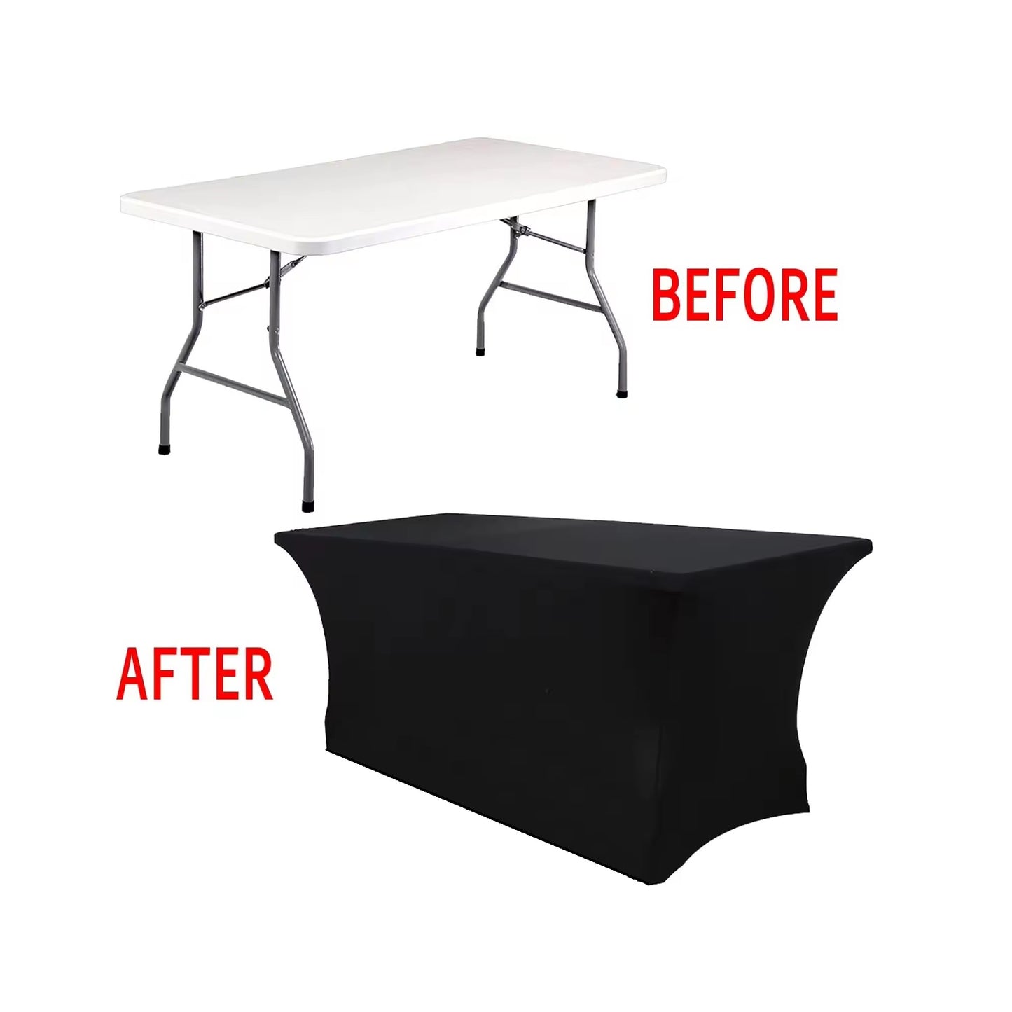 4-Sided 6ft Stretch Table Cover