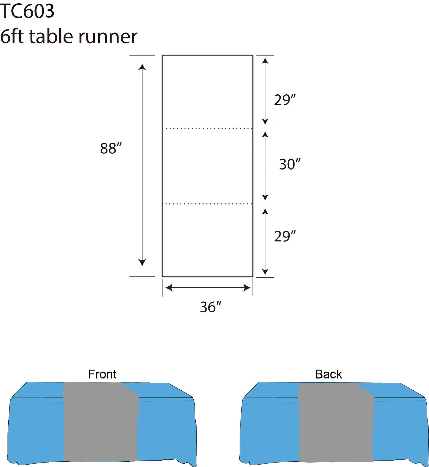 6ft Cost-effective Table Runner