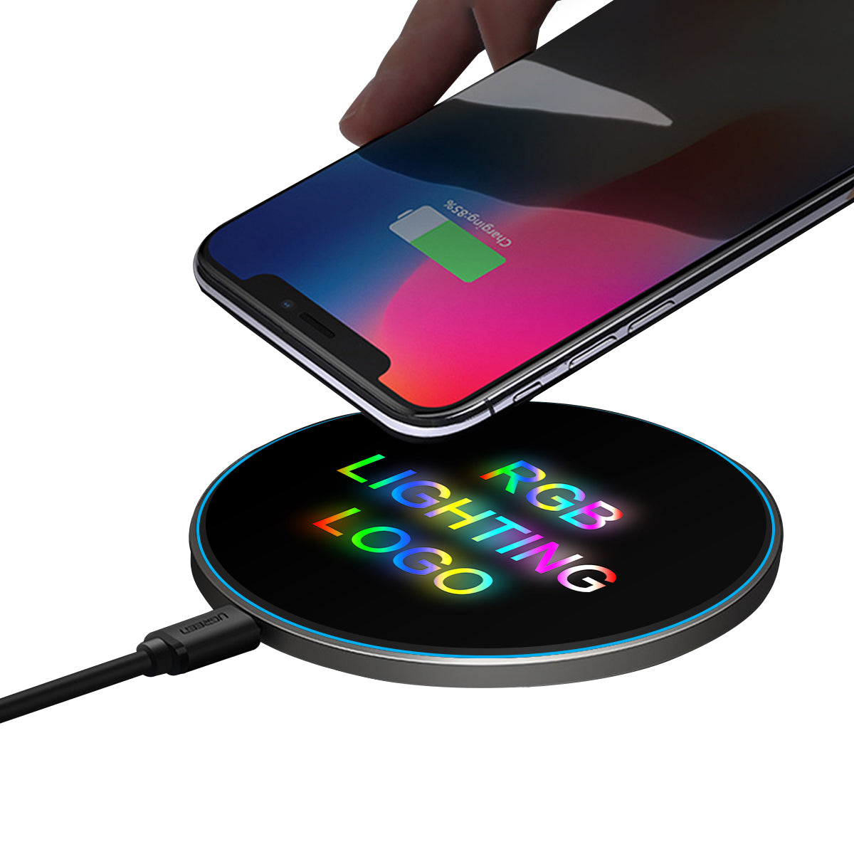 15W Wireless Charger W/T RGB Lighting Logo