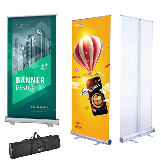 Elevate your brand presence anywhere with our Fabric Retractable Banner & Roll-Up Banner!