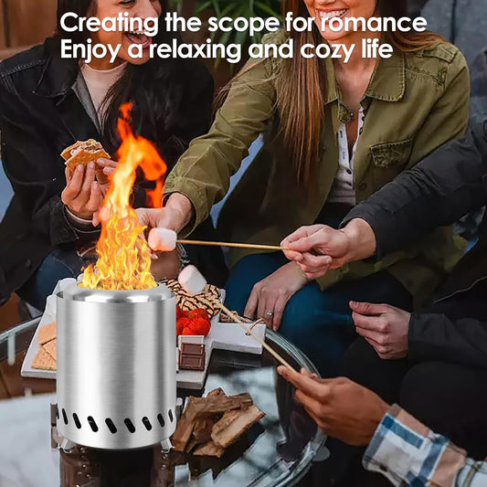 Portable Mini Wood Stove Grill
