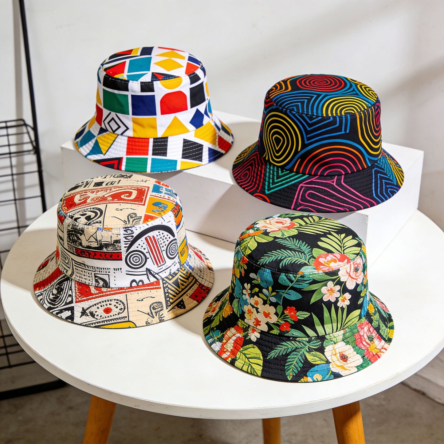 Reversible Cotton Bucket Hat