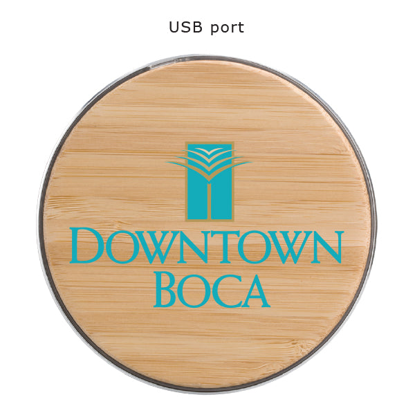 Round Bamboo 15W  Wireless Charger