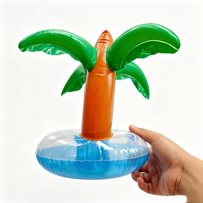 Inflatable Coconut Tree-Shaped Drink Holder
