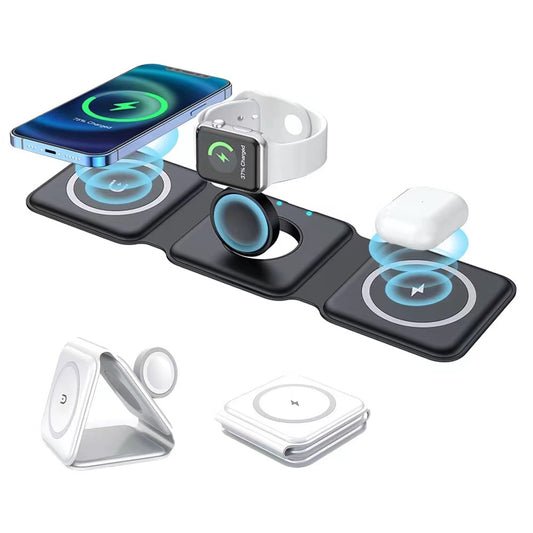 3 In 1 Foldable Magnetic 15W Wireless Charger
