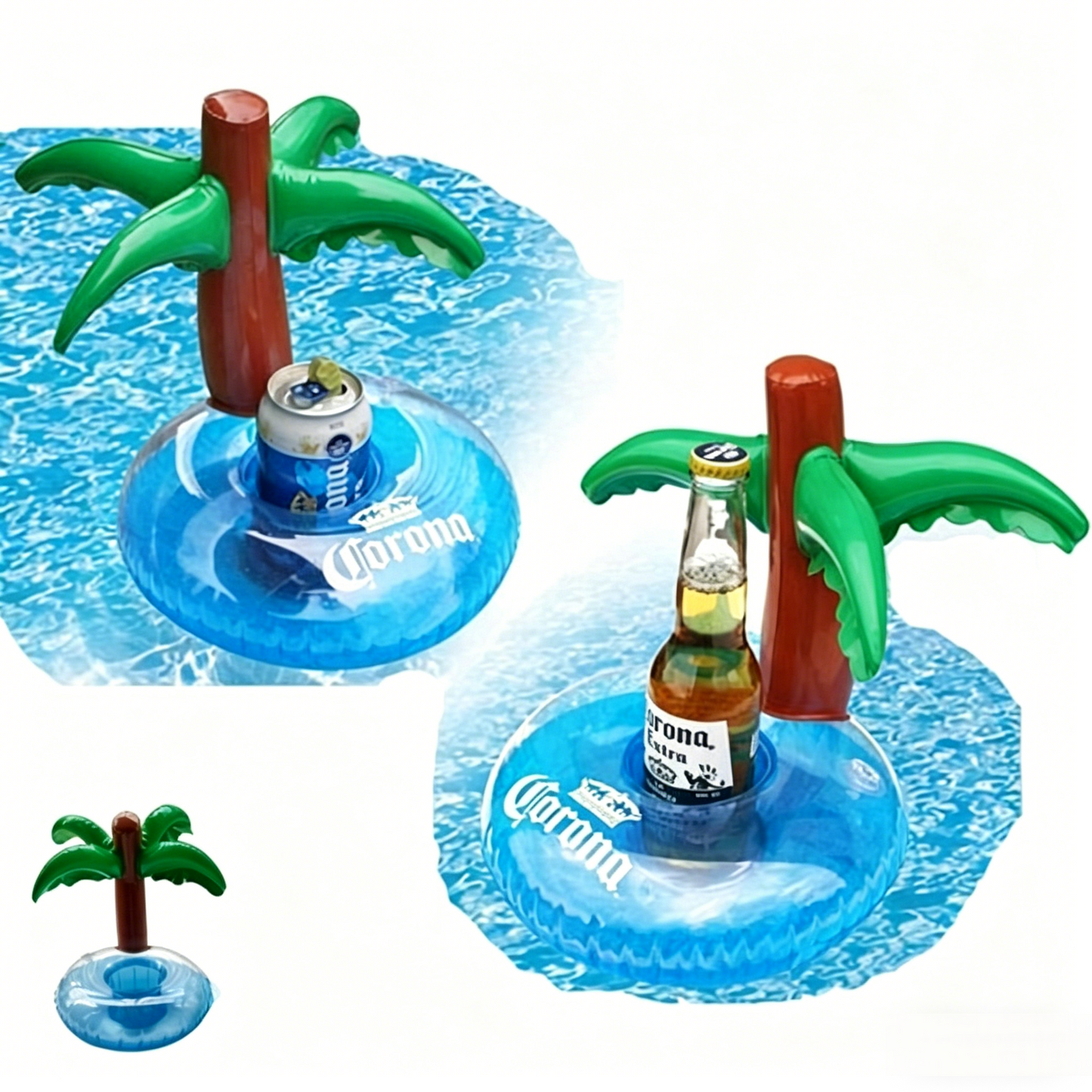 Inflatable Coconut Tree-Shaped Drink Holder