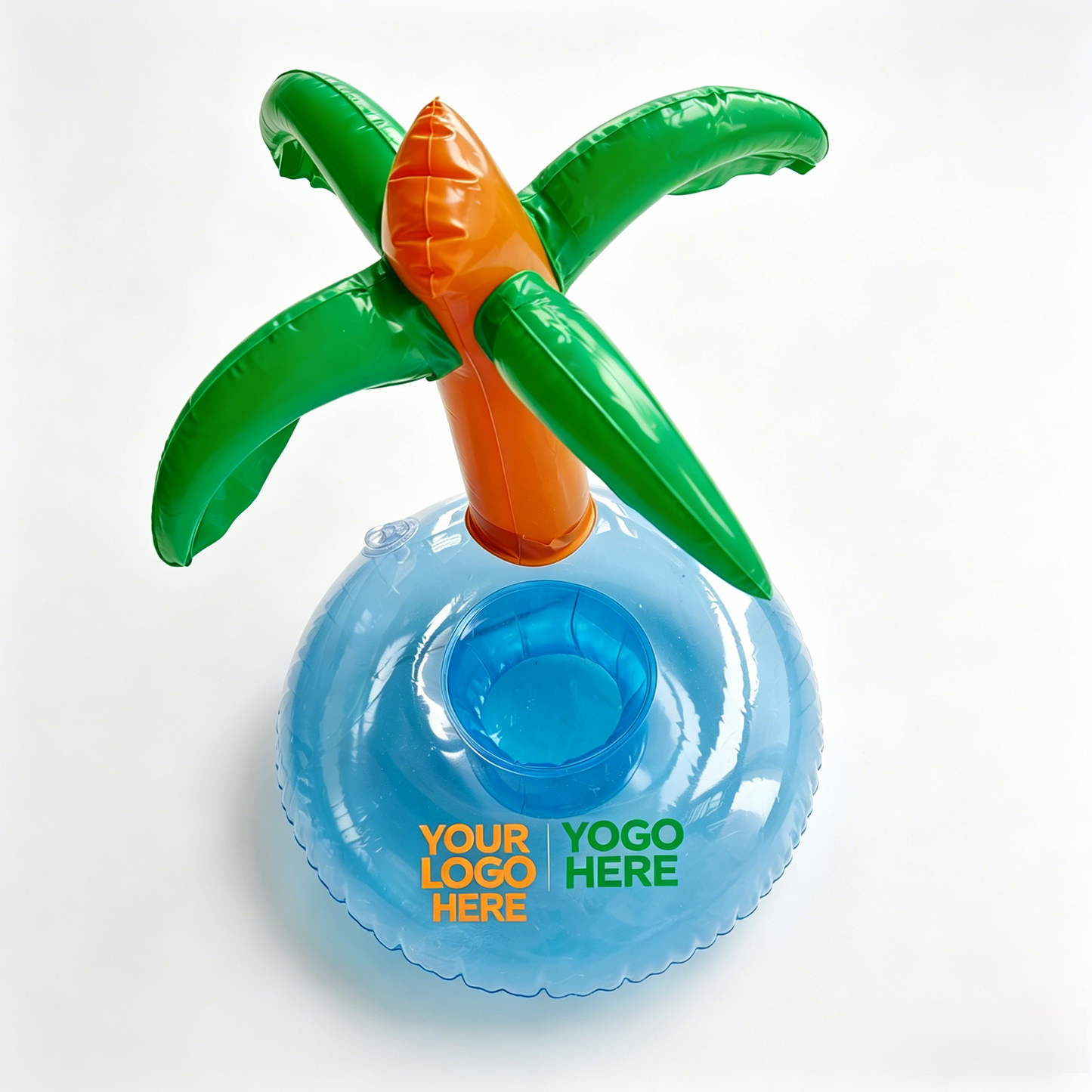 Inflatable Coconut Tree-Shaped Drink Holder