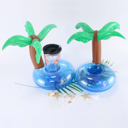 Inflatable Coconut Tree-Shaped Drink Holder