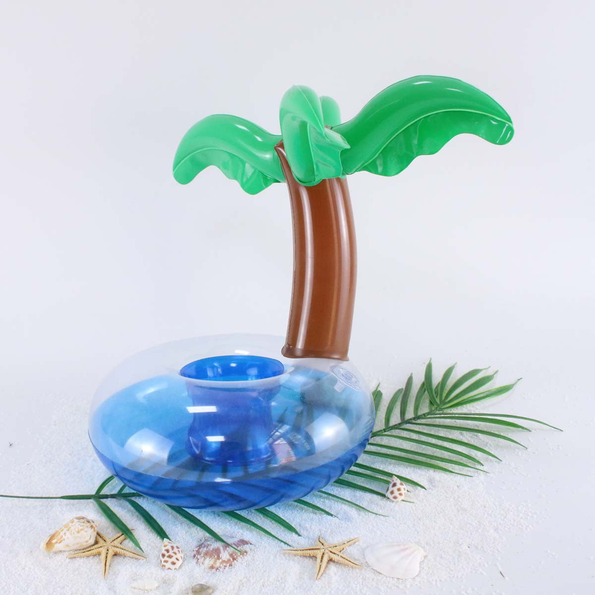 Inflatable Coconut Tree-Shaped Drink Holder