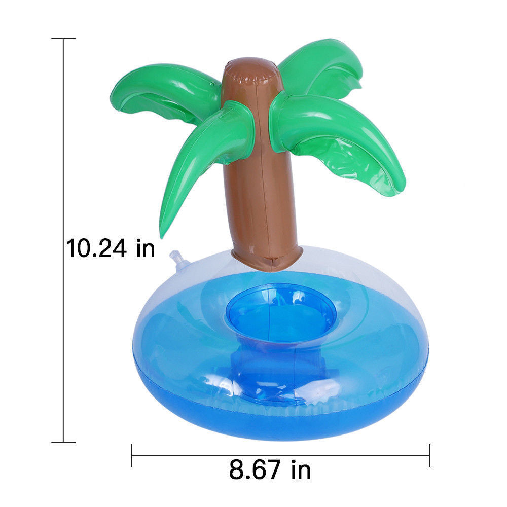 Inflatable Coconut Tree-Shaped Drink Holder