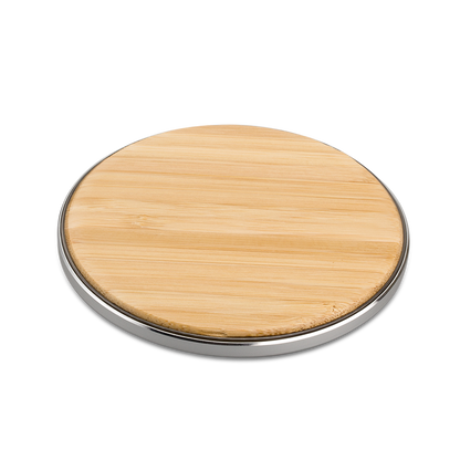 Round Bamboo 15W  Wireless Charger