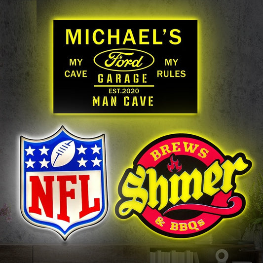Custom Table Top Neon Sign (34" W x 17" H)