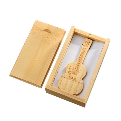 Guita USB Flash Drive With Wood Box