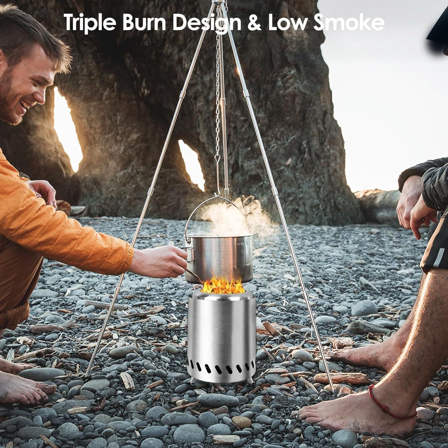 Portable Mini Wood Stove Grill