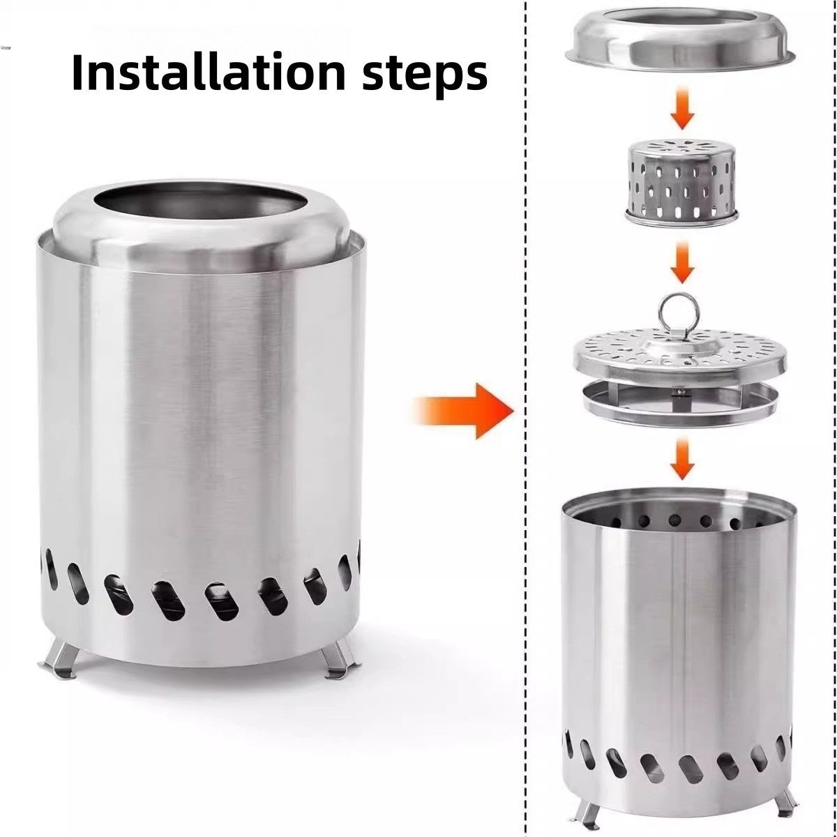 Portable Mini Wood Stove Grill