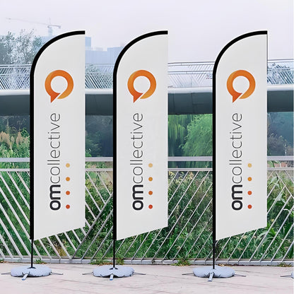 9' Sail Flag Sign Kit (Single-Sided with Cross Base)