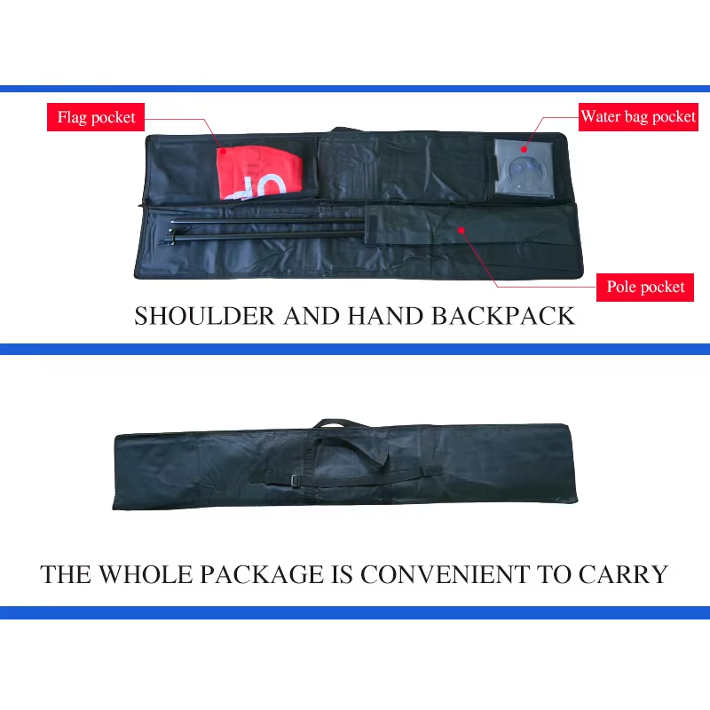 9' Sail Flag Sign Kit (Single-Sided with Cross Base)