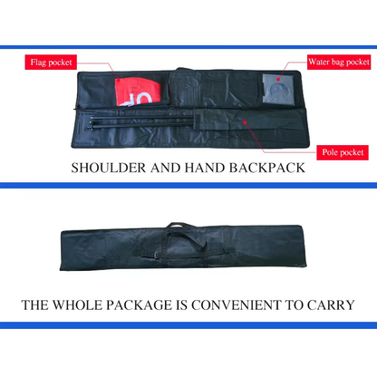 9' Sail Flag Sign Kit (Single-Sided with Cross Base)