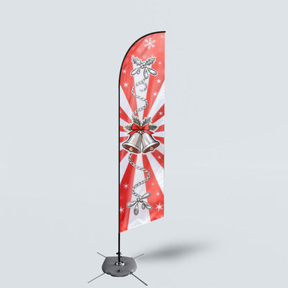 9' Sail Flag Sign Kit (Single-Sided with Cross Base)