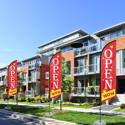 9' Sail Flag Sign Kit (Single-Sided with Cross Base)