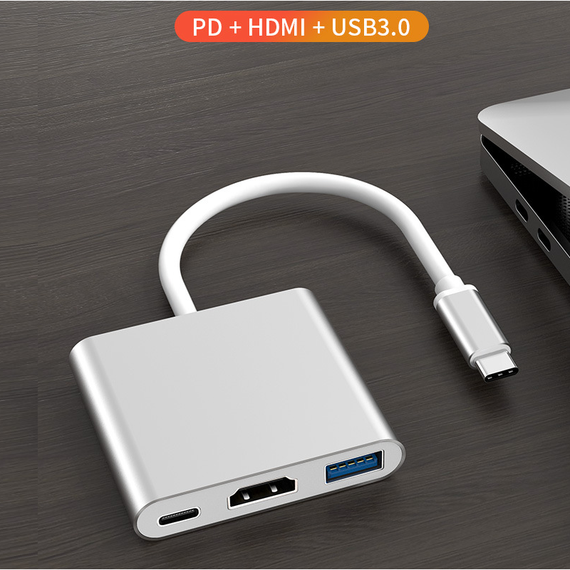 Aluminum 3 in 1 USB 3.0 Type C USB HUB