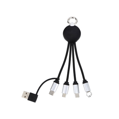 5 In 1 Light Up Charging Cable With Keychain