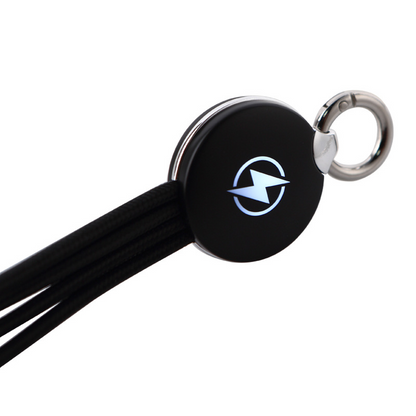 5 In 1 Light Up Charging Cable With Keychain