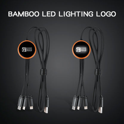 40" Multi Charging Cable With Light-up Logo