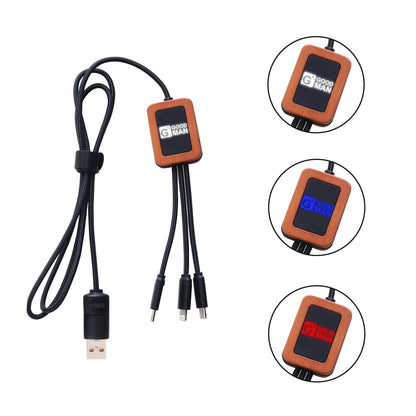 40" Multi Charging Cable With Light-up Logo