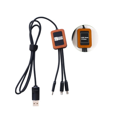 40" Multi Charging Cable With Light-up Logo