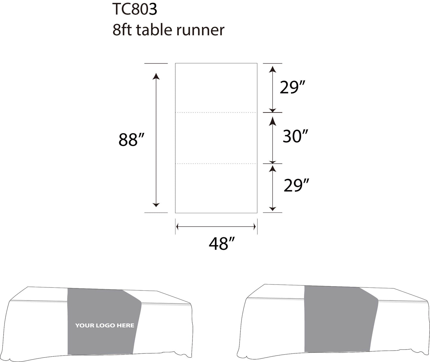 8ft Cost-effective Table Runner
