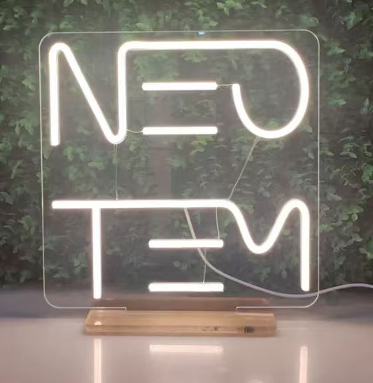 Custom Table Top Neon Sign (12" W x 12" H)